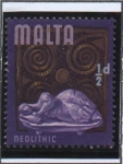 Sellos de Europa - Malta -  Historia d' Malta, Escultura d' mujer durmiente