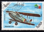 Stamps Asia - Laos -  1985 Aviones de Italia: Ambrosini
