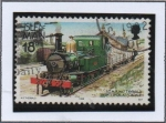Stamps : Europe : Isle_of_Man :  Ferrocarriles, 7 d