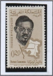 Stamps : Africa : Morocco :  Patrice Lumumba y Mapa d