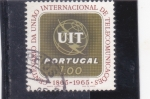 Stamps : Europe : Portugal :  centenario U.I.T emblema