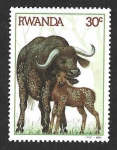 Stamps : Africa : Rwanda :  1200 - Búfalo