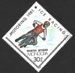 Stamps Mongolia -  1159 - Moto Sobre Hielo
