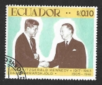 Stamps Ecuador -  764A - L Aniversario del Nacimiento de John Fitzgerald Kennedy