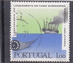 Sellos de Europa - Portugal -  1º centenario lanzamiento cabo submarino Portugal-Inglaterra