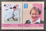 Stamps : Oceania : Tuvalu :  Cricket - D L Bairstow