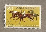 Stamps Romania -  Carreras de caballos