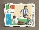Stamps Asia - Laos -  Copa del Mundo Mejico 1986