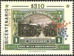 Stamps Chile -  bicentenario, jura de la independencia