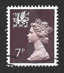Stamps United Kingdom -  WMMH8- Isabell II Reina de Inglaterra (GALES)