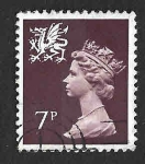 Stamps United Kingdom -  WMMH8- Isabell II Reina de Inglaterra (GALES)