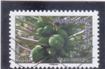 Stamps France -  papayas verdes
