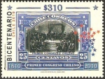 Stamps Chile -  bicentenario, primer congreso chileno