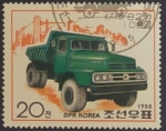 Stamps North Korea -  Green truck