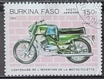 Stamps Burkina Faso -  Centenario de la Motocicleta - Jawa