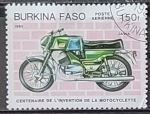 Sellos del Mundo : Africa : Burkina_Faso : Centenario de la Motocicleta - Jawa