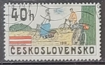 Sellos de Europa - Checoslovaquia -  Bicicletas Historicas - 1910