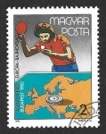 Stamps Hungary -  2734 - Campeonato Europeo de Tenis de Mesa. Budapest