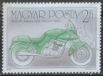 Stamps Hungary -  Motos - Suzuki Katana GSX, 1983