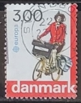 Sellos de Europa - Dinamarca -  Cartera en bicicleta