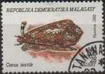 Stamps Madagascar -  Moluscos, Conus textil
