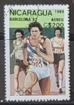 Stamps Nicaragua -  Juegos Olimpicos de verano 1992 Barcelona - Corrida