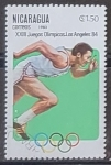 Sellos de America - Nicaragua -  Juegos Olimpicos de Verano 1984 Los Angeles - Corredores