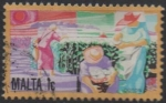 Stamps Malta -  Cultivo d' Algodon