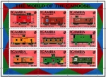 Stamps : Africa : Gambia :  Vagones de frenado