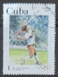 Sellos de America - Cuba -  Juegos Olímpicos de Verano  1984 Los Angeles - Lanzamiento de Jabalina