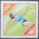 Stamps Hungary -  Juegos Olimpicos de verano  1972 Munich - Lanzamiento de Jabalina