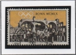 Stamps Italy -  Juegos Olímpicos Roma'60, Ruinas d' l' Basilica d' Massentius