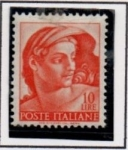 Stamps Italy -  Diseños d' l' Capilla Sixtina; Jefe d' l'  Esclavo