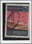 Stamps Italy -  Campeonatos mundiales d' Ciclismo en pista, Roma