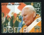 Stamps Vatican City -  serie- Viajes de Juan Pablo II