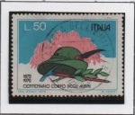 Sellos de Europa - Italia -  Cent. d' l' Fundación d' Cuerpo d' l' Alpes