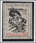 Stamps Italy -  Carta por Marinetti