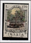 Stamps Italy -  Fuentes, Silvio Cosini, Palacio Doria, Genova