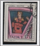 Stamps Italy -  Justicia por Andrea Delitio