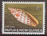 Sellos de Oceania - Pap�a Nueva Guinea -  caracoles - Mitra mitra 