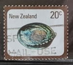 Stamps New Zealand -  Caracoles - Haliotis iris 