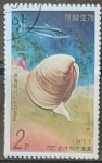 Stamps North Korea -  caracoles -Mactra sulcataria