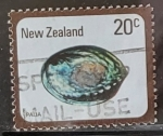 Stamps New Zealand -  Caracoles - Haliotis iris