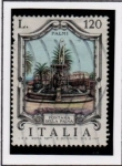 Stamps Italy -  Fuentes , Palmera Trevi