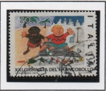 Sellos de Europa - Italia -  Dia d' Sello, Niño Negro y Niño Blanco