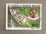 Stamps Mongolia -  Primer perro en el espacio