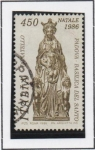 Sellos de Europa - Italia -  Virgen Con el Niño, escultura d' Bronce
