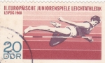 Sellos de Europa - Alemania -  2.ª Competición Atlética Juvenil Europea, Leipzig - Salto de altura