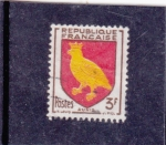 Stamps France -  ESCUDO -AUNIS