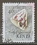 Sellos de Africa - Kenya -  caracoles - Trochus flammulatus